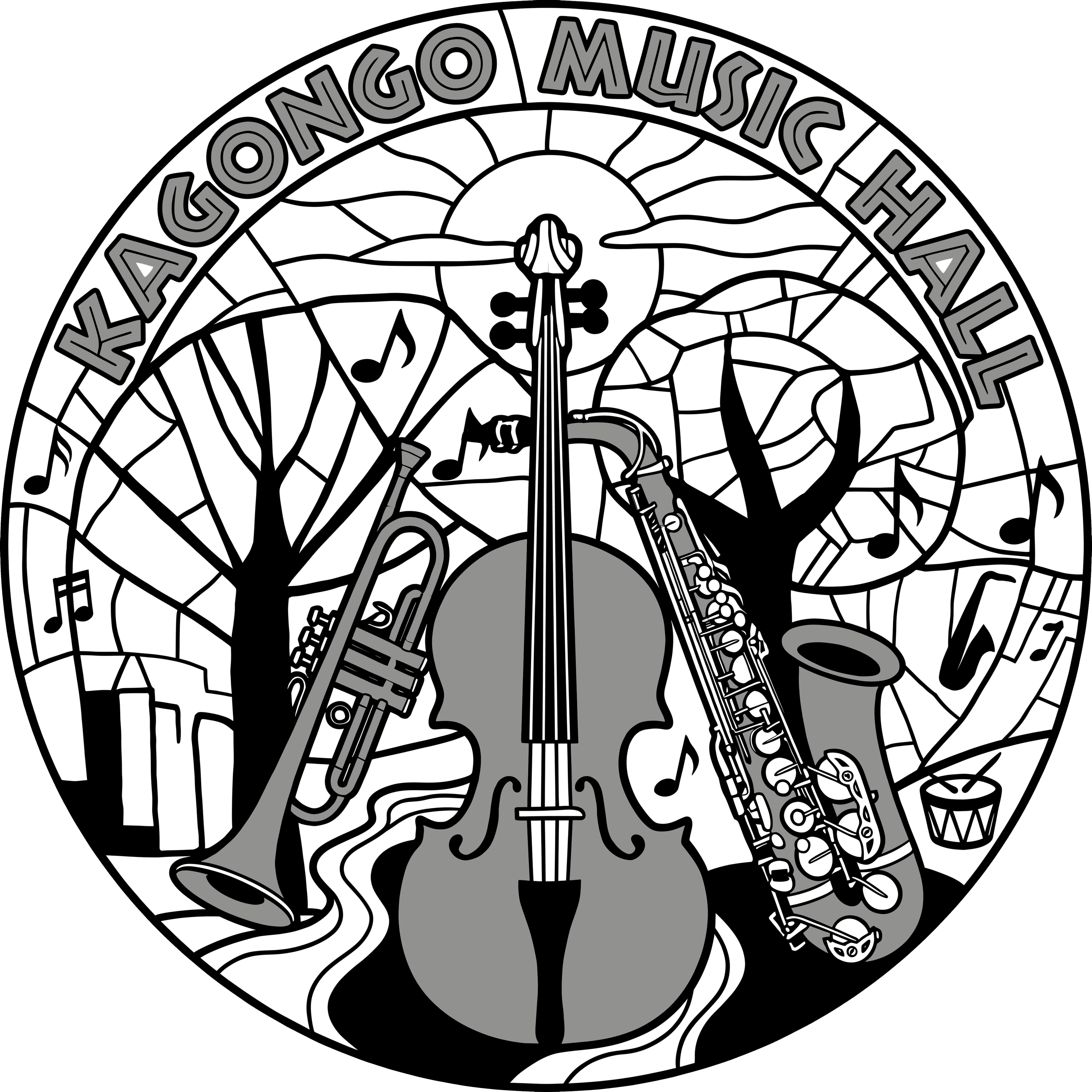 Logo - Transparent Background - B&W